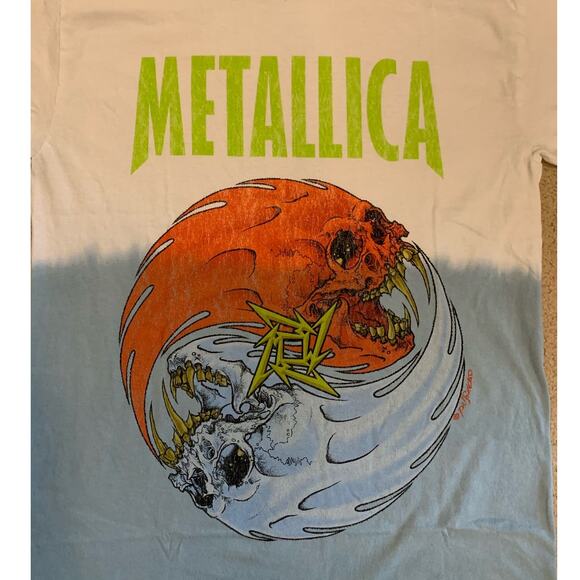 NWOT Forever 21 Metallica Skull Dip Dye Tee - Picture 2 of 4